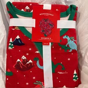 Wondershop Women Christmas Dinosaur holiday family matching Pajama Set